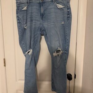 a.n.a Blue Boyfriend Distressed Jeans